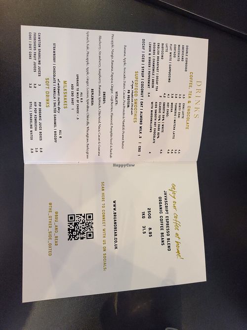 Menu, 3 of 3 at Bru & Bear  in Oxted