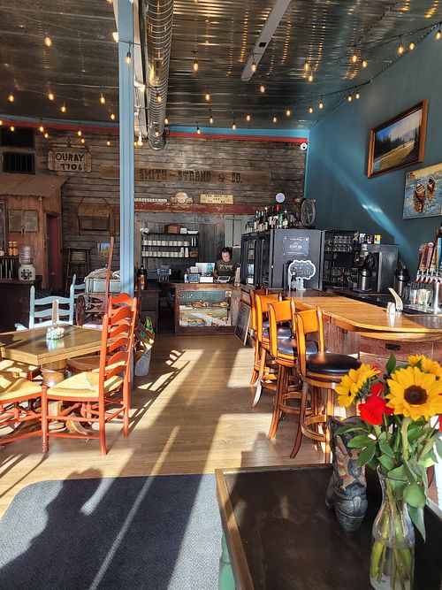 Cozy Interior at Cassidy's Café & Antiques in Ouray
