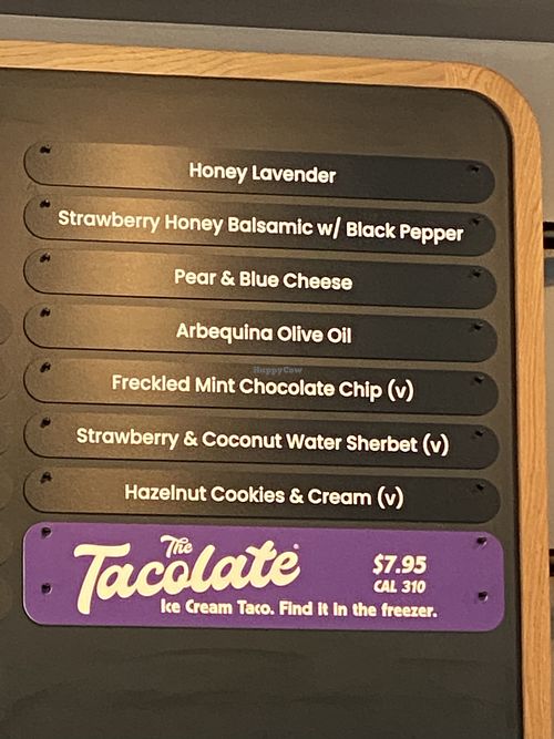 3 of the 4 current vegan options  at Salt & Straw - Pike & 1st in Seattle