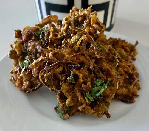 Onion Pakora at Indian Oven - Town Square Nshama in Dubai