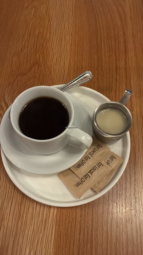 After dinner coffee with oat milk   at Pearl & Horn in Pensacola