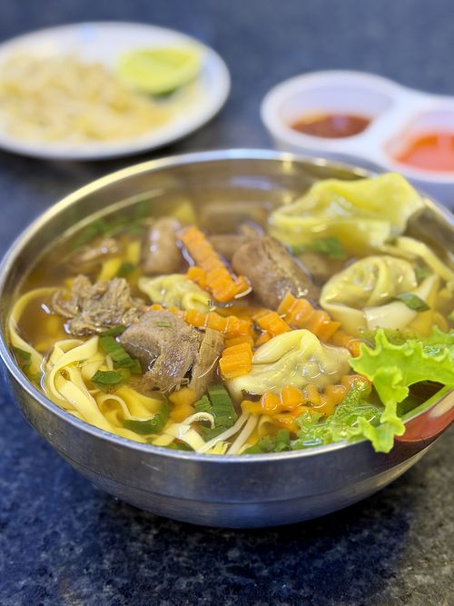Dumplings soup  at Romantic Soup Vegetarian  in Phnom Penh