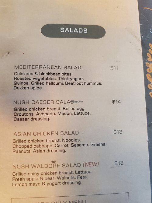 Mediterranean salad, hold the cheese and yogurt. at Cafe Nush Avondale  in Harare