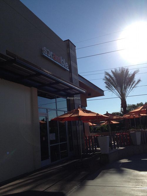 Outside of Scramble. The patio area is to the right. at Scramble in Scottsdale