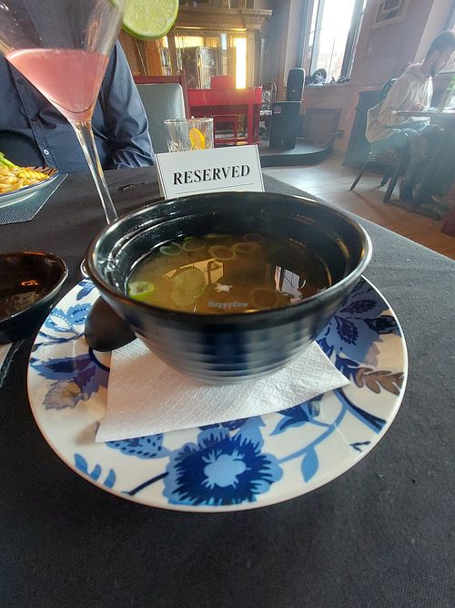 Miso soup at Le Resto: Sushi and Asian Fusion Cuisine in New Castle