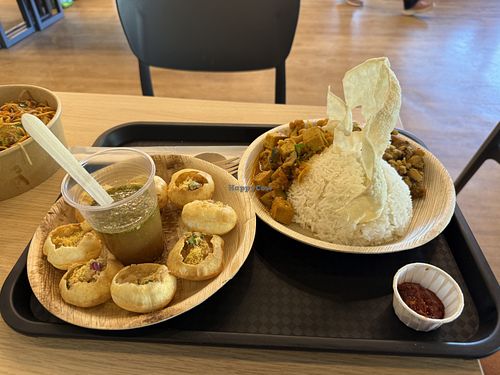 Pani puri and curry   at Sewaro Ltd in Maidstone