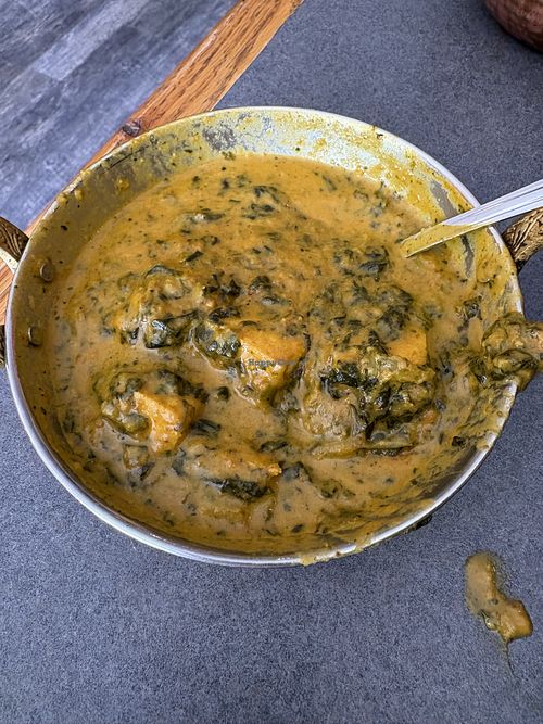 Vegan saag with tofu   at Indian Bites Restaurant & Bar in Lyons