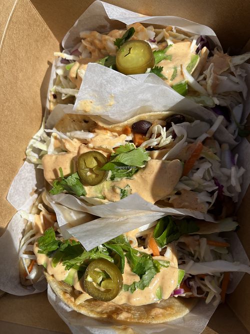 Vegan tacos   at Homegrown Oregon Foods in Albany