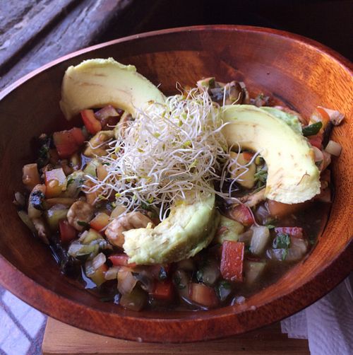 Mushroom Ceviche at Samsara in Antigua