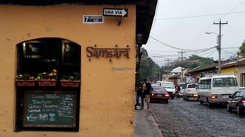 from the street at Samsara in Antigua