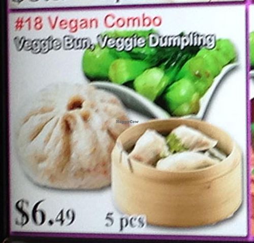 Vegan dim sum offering. at Water80 in Vancouver