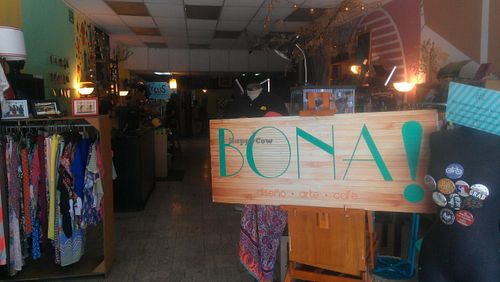 Bona! entrance at Bona! Cafe in Tijuana