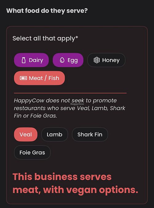 Not vegan they serve veal   at  Le Sorelle Restaurant Downtown in Boca Raton