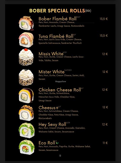 Menu 4 at Bober Sushi Café  in Chemnitz