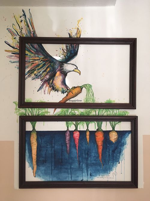 Indoor artwork   at The Vegan Eagle in Hamburg