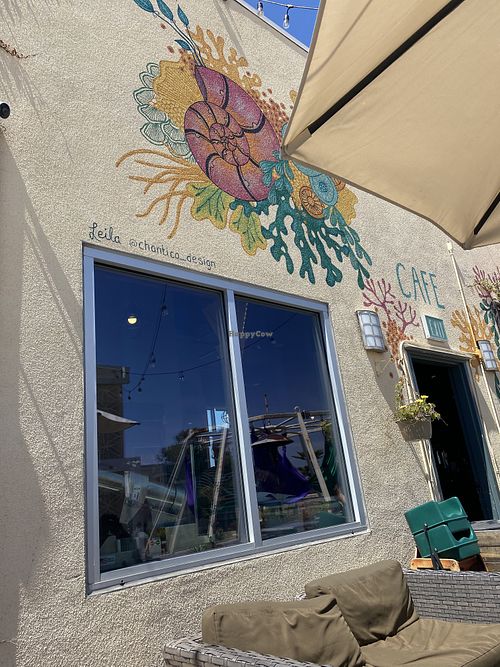 Exterior of Cafe/Ordering Section w/Artwork by Leila  at Trilogy Sanctuary in La Jolla