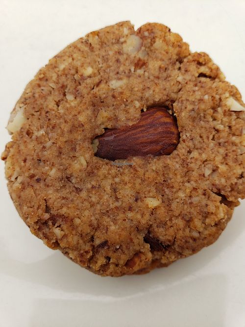 Almond cookie looks good. Not a fan. at Trilogy Sanctuary in La Jolla