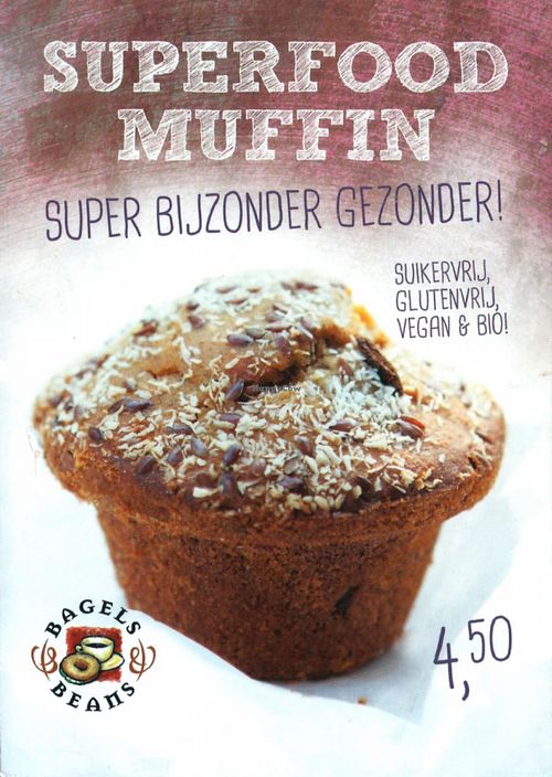 vegan superfood muffin at Bagels & Beans - Plaats in The Hague