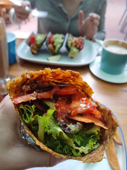 Tempeh wrap at Mandarina in Quetzaltenango