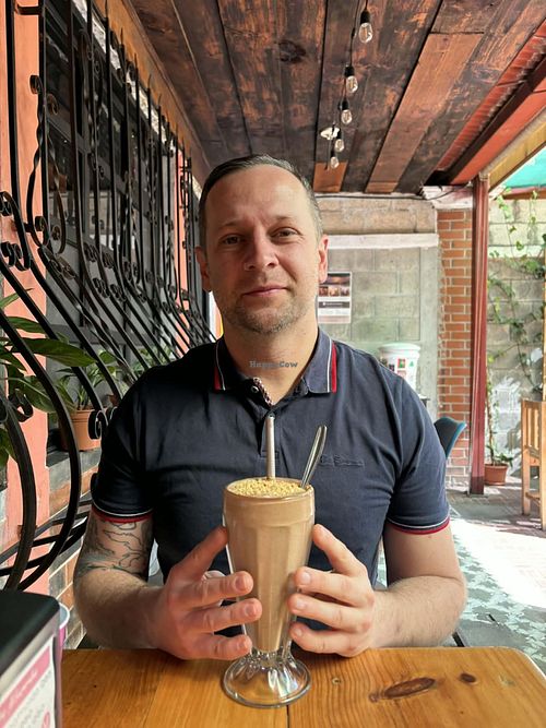 Chocobanano smoothie was so good. at Mandarina in Quetzaltenango