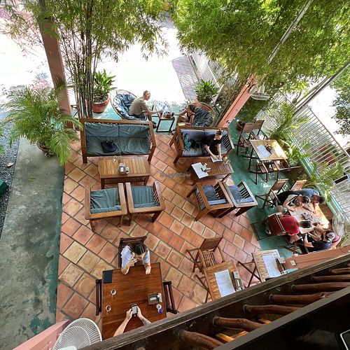 Main seating area  at Epic Arts Cafe in Kampot