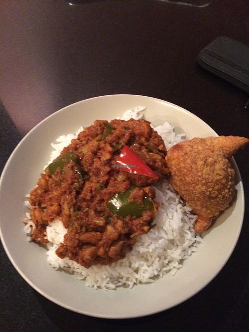 vegan curry at Nirvana Cafe in Luxembourg City