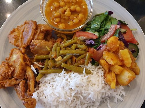 Buffet of the day, round one at Nirvana Cafe in Luxembourg City