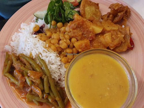 Buffet of the day, round 2 at Nirvana Cafe in Luxembourg City