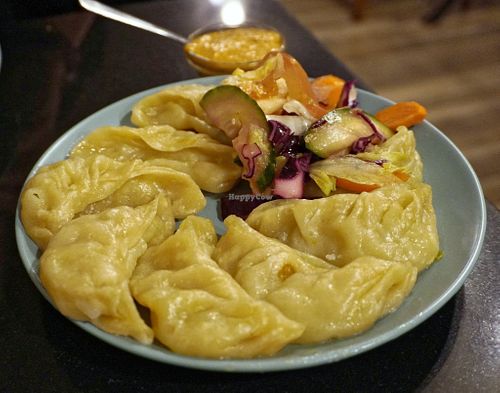 Momo at Nirvana Cafe in Luxembourg City