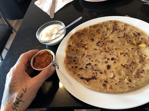 parantha at Nirvana Cafe in Luxembourg City