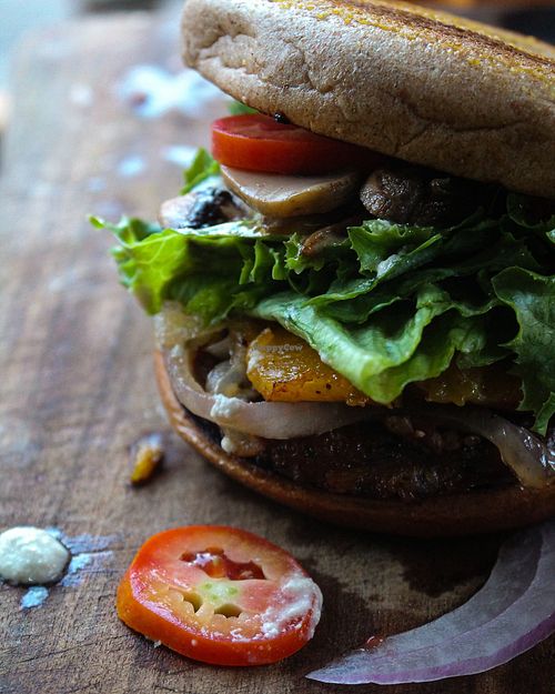 Vitality 🍔 burger  #Veganuary at Vital Juice Bar (Vegan) in Ocho Rios