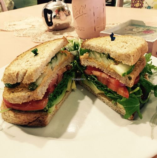 Vegan Club Sandwich omg the bomb at Lafew Teahouse and Kombucha Bar  in Cairns