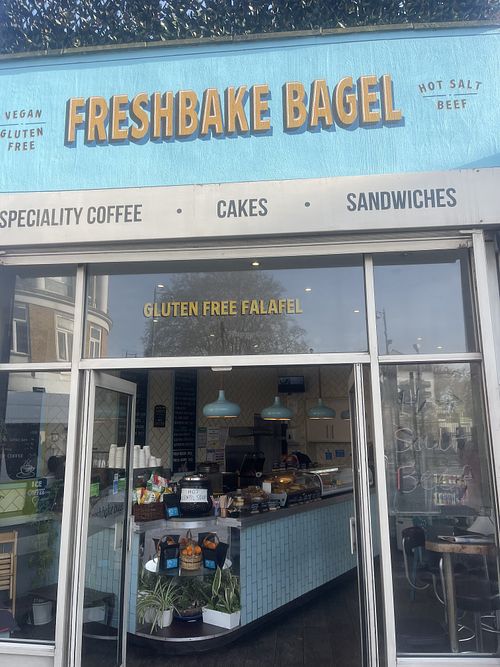 Shop front   at Freshbake Bagel  in London