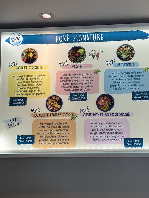 Example of vegan options   at La maison du Poke Bowl in Ile-de-france