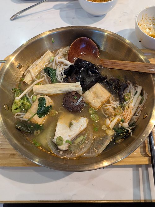 Then they take your broth ingredients to the kitchen and make it into a hot pot at Round Belly Hotpot  in Markham