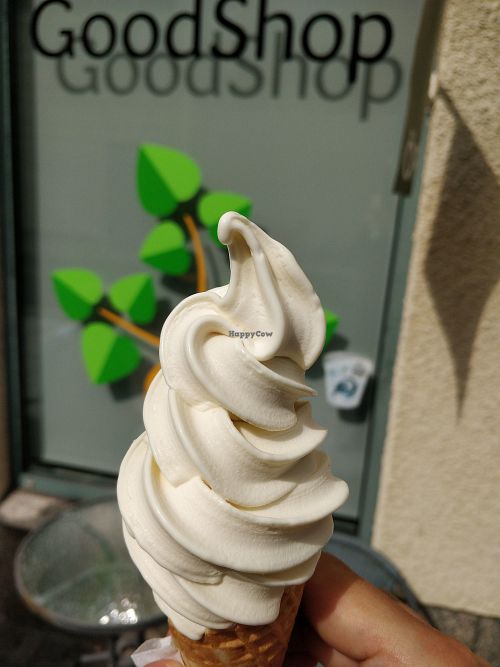 Soft vegan ice cream at GoodShop in Vaxjo