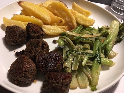 greasy polpette good veggies  at La Colubrina in Milan