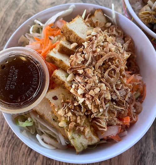 Cabbage salad with tofu at MoonDog in Louisville