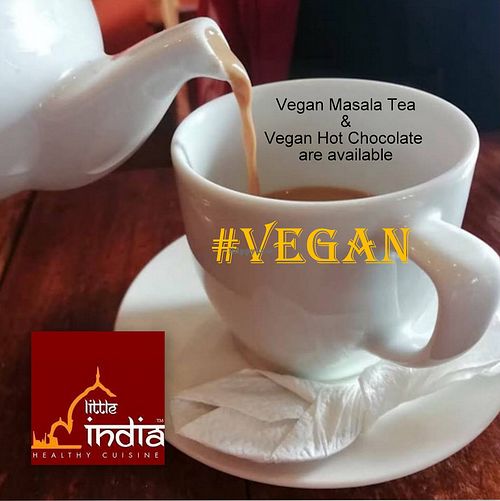 Vegan Masala Tea and Vegan Hot Chocolate are available now :) at Little India Healthy Cuisine in Quezon City