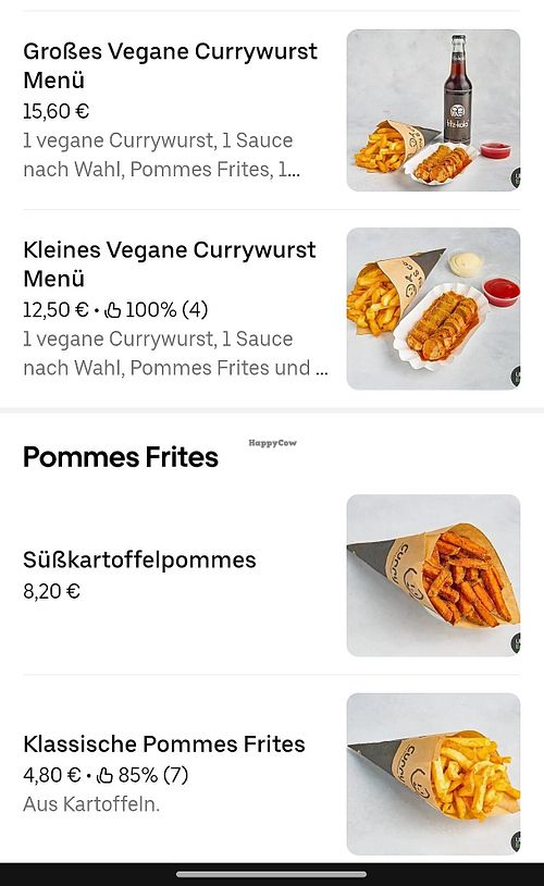 Menu 1 at Eins Zwo Pommes in Chemnitz