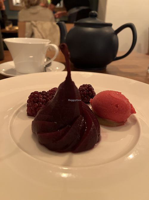 Poached pear  at The Parsons Table in Arundel