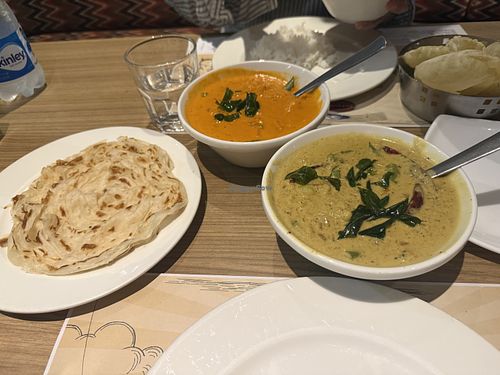 Alappey veg curry, veg mango curry, porota   at Paragon in Kerala