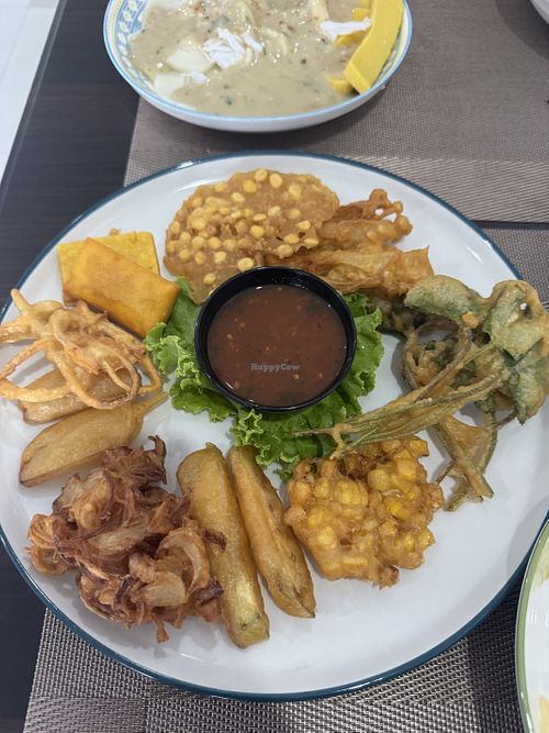 Vegan fritter   at Ma Likha Myanmar Food House in Hua Hin