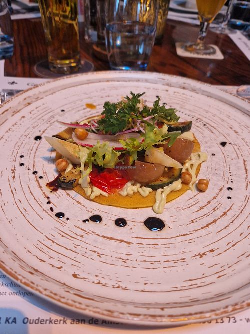 Kikkererwtenpannekoekje at Restaurant de Voetangel  in Amstelveen