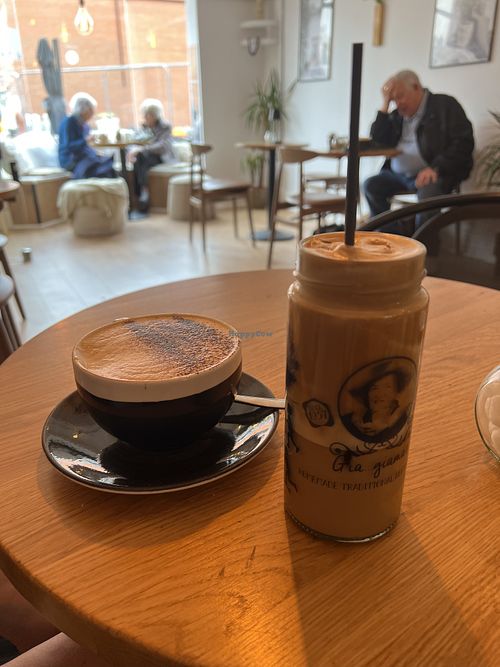 Cappuccino and frappe  at IL FOXO Worthing | Greek Artisanal Coffee House in Worthing
