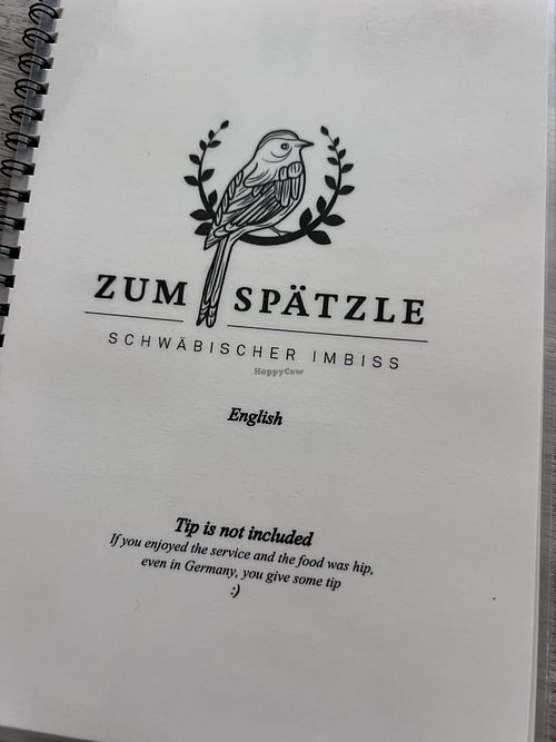 menu  at Zum Spätzle in Hamburg