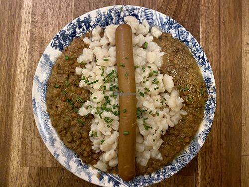 lentils & spätzle at Zum Spätzle in Hamburg