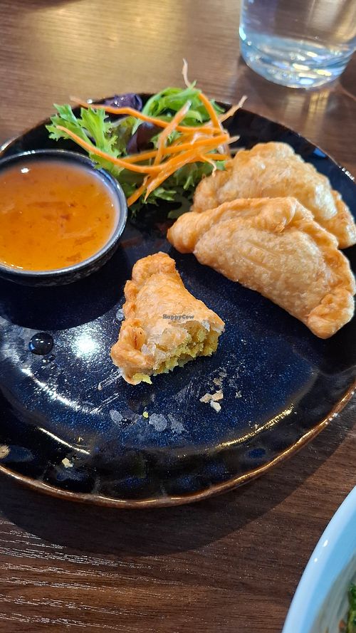 Curry puffs at The Curve Thai Restaurant in Newcastle