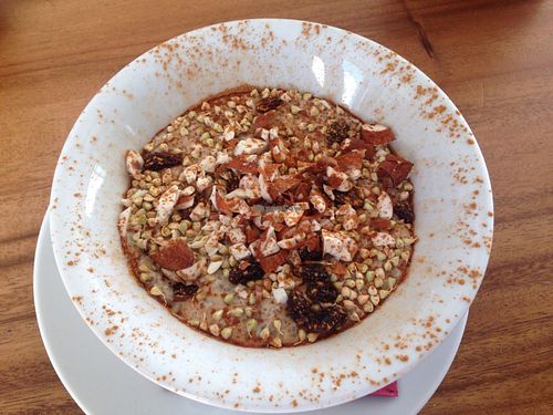 Grano saraceno activado con fruta y yogurt at Wild Beets in Ibiza