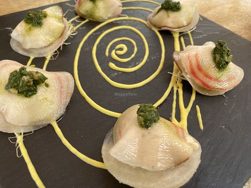 Beet ravioli   at Wild Beets in Ibiza